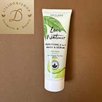 ماسک و اسکراب پاک‌کننده دو در یک لاونیچر با عصاره درخت چای ارگانیک و لیمو